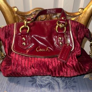 Coach Red Satin Handbag